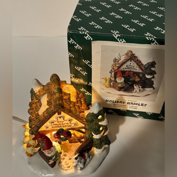 Fitz and Floyd “Toymakers workshop” holiday Hamlet 1993 -lights up - Picture 5 of 8